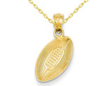 Classic Football Charm Pendant Necklace in 14K Yellow Gold